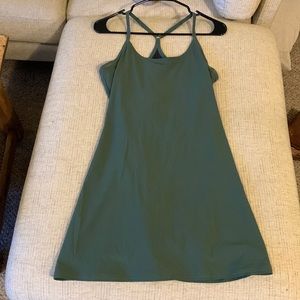 Outdoor voices exercise dress in Evergreen!
